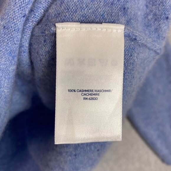 Lands' End Sweater Womens 2X (20W-22W) Blue Speckled 100% Cashmere Crewneck - Picture 10 of 10